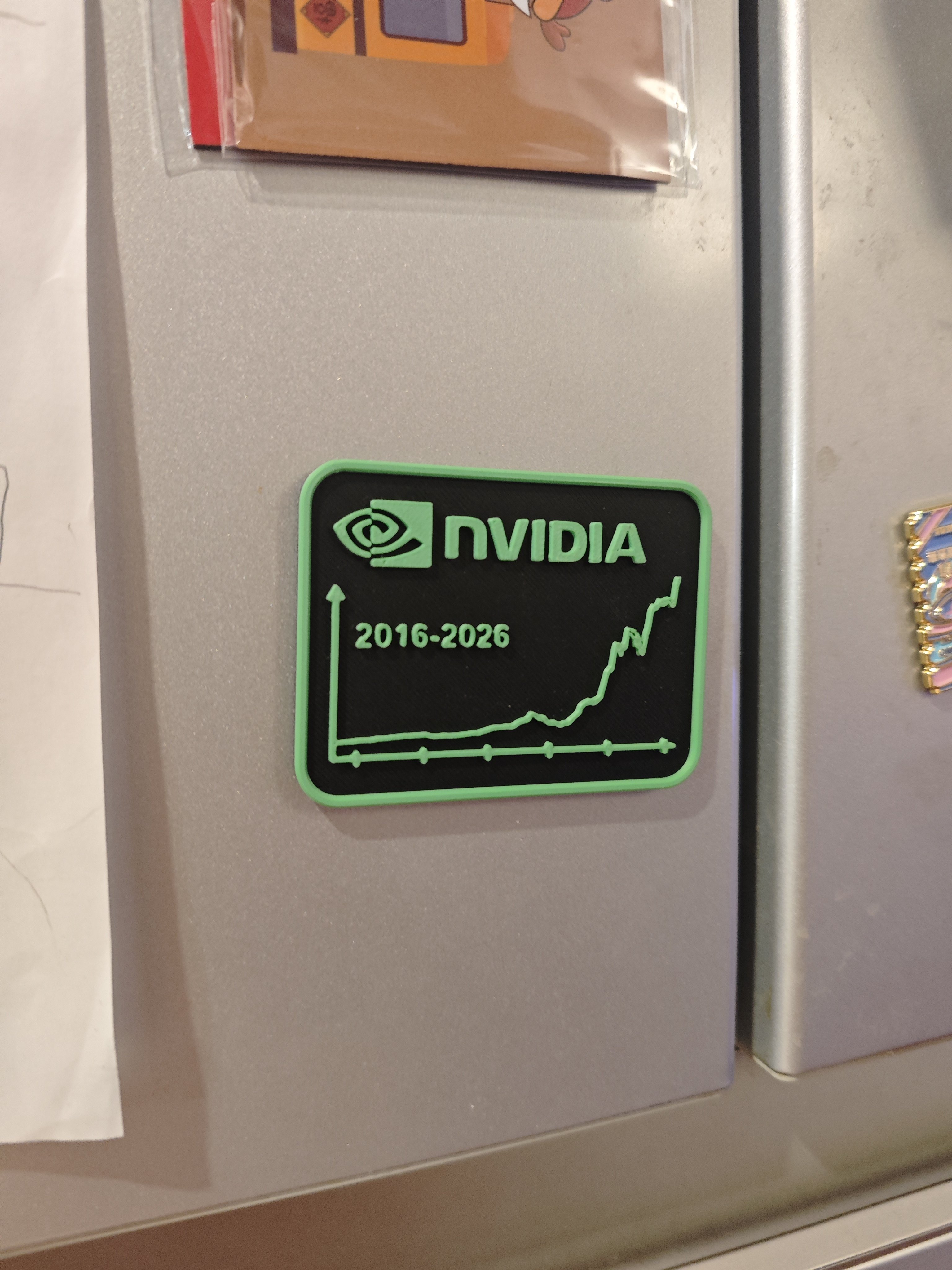英伟达冰箱贴 NVIDIA十周年周边黄仁勋显卡创意礼物