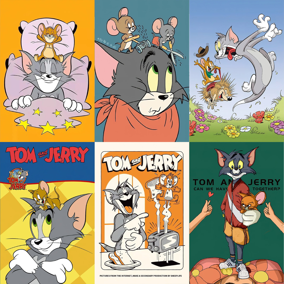 猫和老鼠海报 tom and jerry汤姆和杰瑞自粘墙贴儿童房装饰画防水