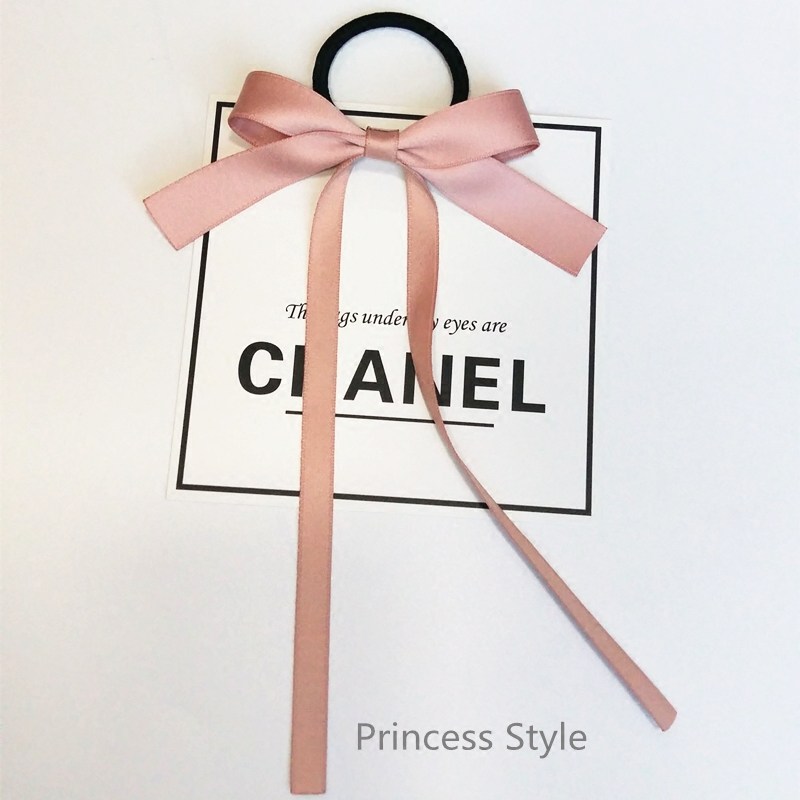 两件包邮日系reefur梨花蝴蝶结长飘带发圈发绳头绳马尾皮筋发饰