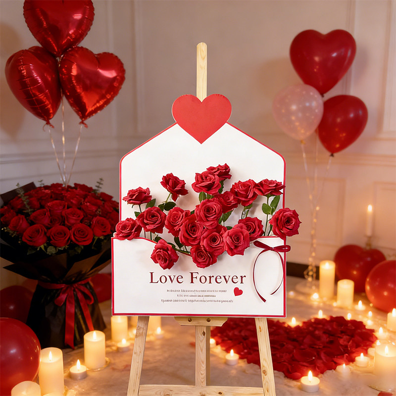 情人节立体花艺KT板迎宾立牌餐厅商场珠宝金店仪式感浪漫惊喜布置,节庆用品/礼品,装扮布置套餐,淘宝优惠券,粉丝福利购,淘宝优惠卷