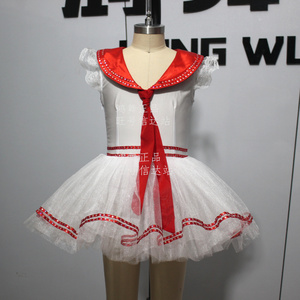 少儿舞蹈演出服装儿童六一表演舞台装红领巾的骄傲礼服合唱蓬蓬裙