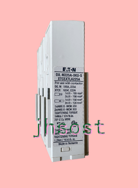 伊顿穆勒DILM225A-XKU-S适用185A接触器MOELLER接线端子模块EATON