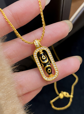 古法手工六眼天珠珐琅项链