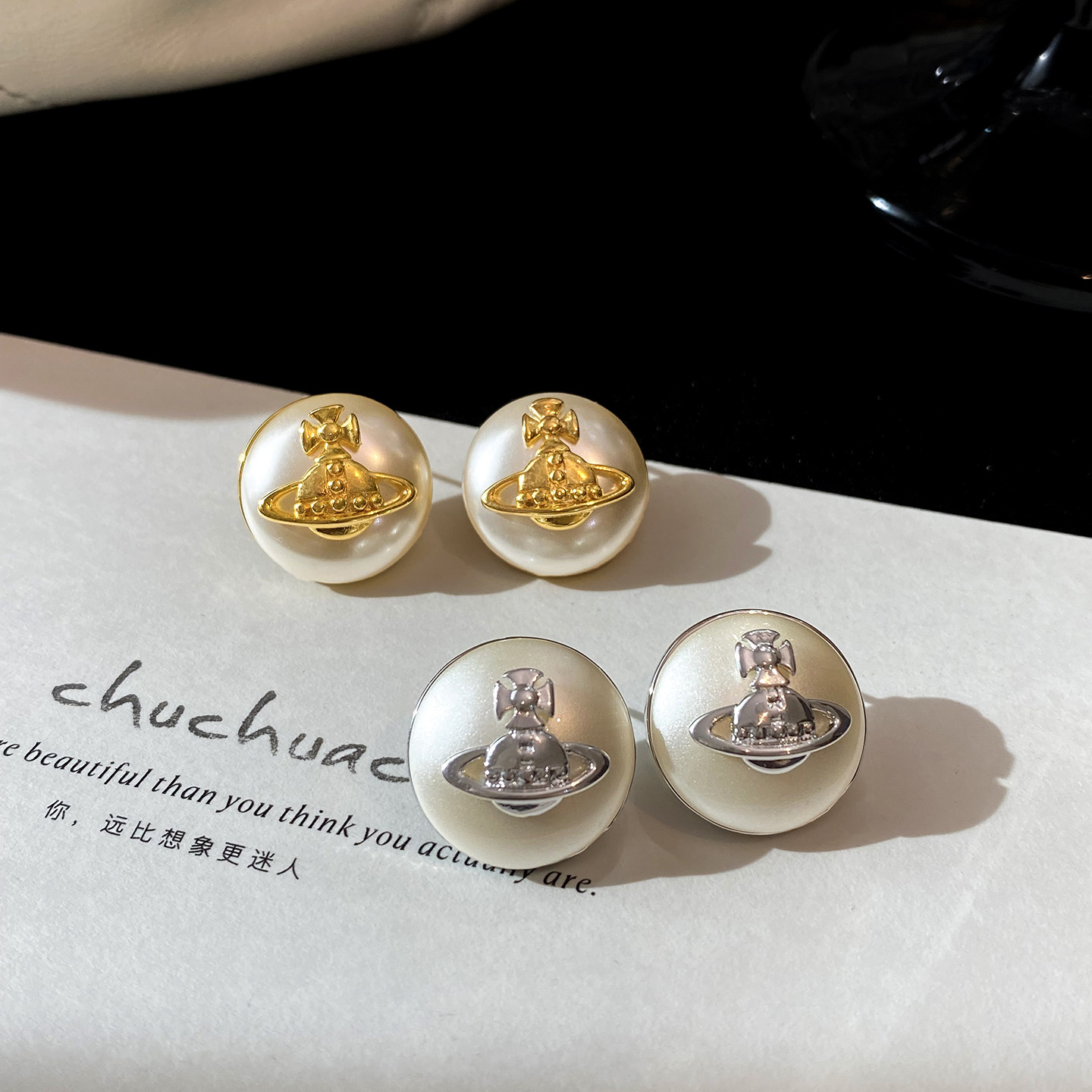 西太后土星珍珠耳环s925银针耳钉精致轻奢简约百搭复古质感潮2025,饰品/流行首饰/时尚饰品新,耳钉,淘宝优惠券,粉丝福利购,淘宝优惠卷