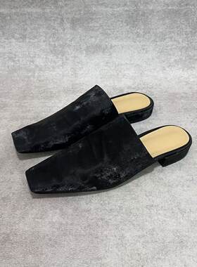 不退换 偏小/瘦脚也要选大 鱼嘴方头女巫穆勒鞋包头通勤拖鞋