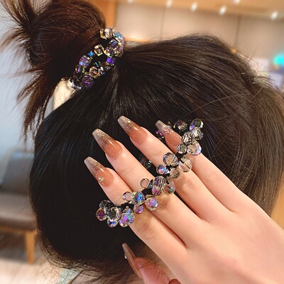 轻奢精致彩色闪钻侧边发夹