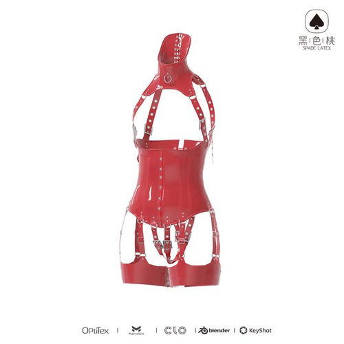 黑色桃定制乳胶衣GB002 束腰 腰封 乳胶衣cos连体衣胶衣定制