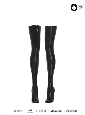 黑色桃FD001 定制乳胶衣 过膝长筒袜 包脚袜胶衣cosplay乳胶衣