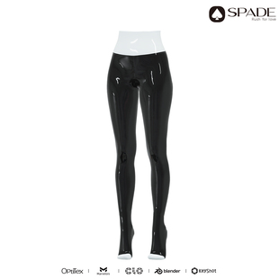 黑色桃 DB004 定制乳胶衣 拼色 高腰后中缝贝壳连裤袜 乳胶包脚袜