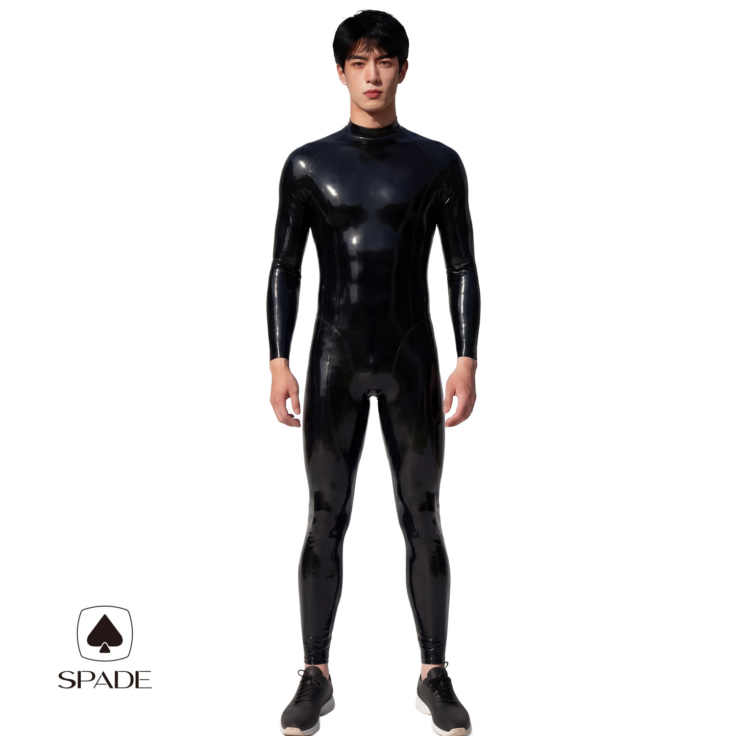 黑色桃 BA018 定制乳胶衣 男女同款 紧身 连体乳胶衣 潜水服款