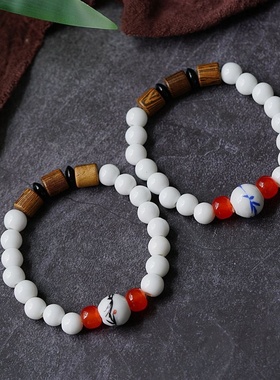 2026时尚国风潮创意陶瓷竹子手链女民族风文艺新中式男士时尚手串