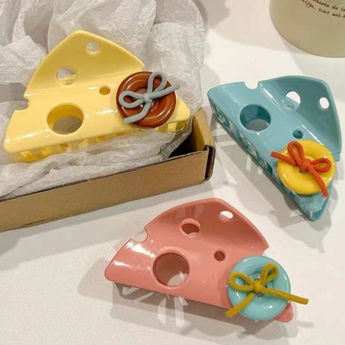 2026时尚可爱纽扣芝士抓夹女2025新款感简约夹子头饰发夹后脑勺