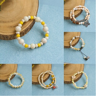 2026时尚黄色系景德镇陶瓷手链古风串珠新中式国风小清新百搭文艺