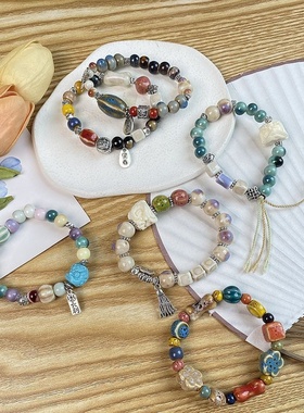 2026时尚手链夏季女感饰品百搭手工编织小清新原创简约闺蜜森系新