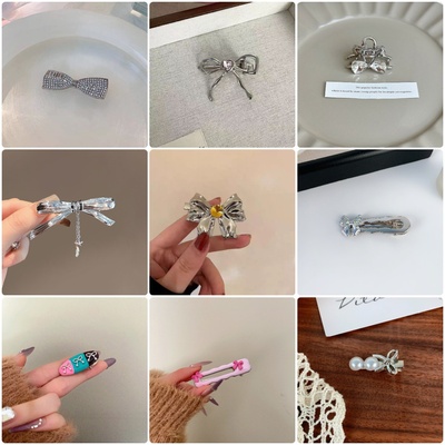 2026时尚甜酷风蝴蝶结流苏发夹女多巴胺彩色发卡小众设计y2k个性