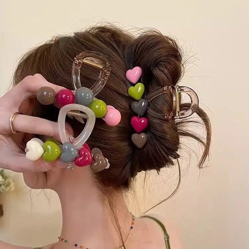 甜味彩虹发夹女后脑勺气质2025年新款网红抓夹大号感鲨鱼夹
