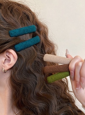 2026时尚简约毛绒bb夹发夹女侧边夹2025新款一字夹子碎发卡前额