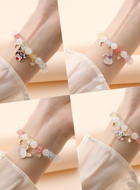 2026时尚义乌小商品手串饰品韩清新甜美库洛米水晶串珠儿童学生