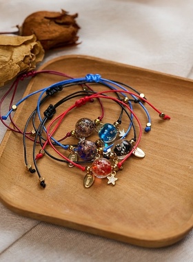 2026时尚新款韩式金沙夜光琉璃珠手链女送闺蜜朋友琉璃饰品