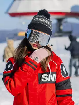 1819 ROMP Korean outdoor ski suit men's and women's winter veneer double board warm waterproof hooded snow lichen