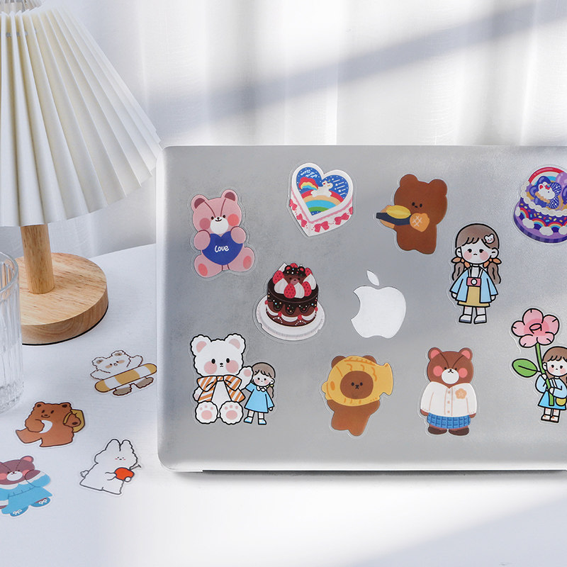 卡小姐海边市集系列pet贴纸包卡通软萌治愈手账本日记本装饰贴画
