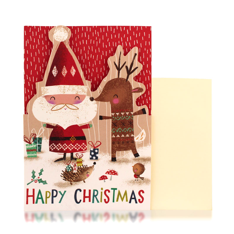 Hallmark贺曼新款圣诞节贺卡简约大气送老师客户感谢xmas祝福卡片