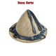 Sassy Barka限量国现尖顶废土风破洞流苏飘带短檐草帽子女夏遮阳