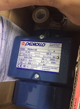 供应意大利pedrollo佩德罗高压循环水泵电动铸铁PQAM60 220V电压