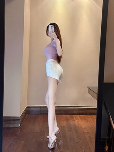 百搭包臀热裤 前短后长弹力品质显腿时尚 逆天大长腿黑白短裤 思瑞