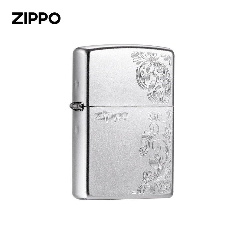 zippo打火机正品原装芝宝磨砂雕刻古韵唐草防风煤油男士个性礼物