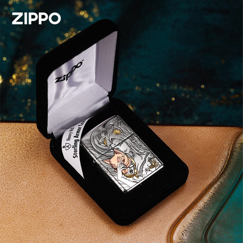 zippo纯银盔甲九尾狐姬打火机