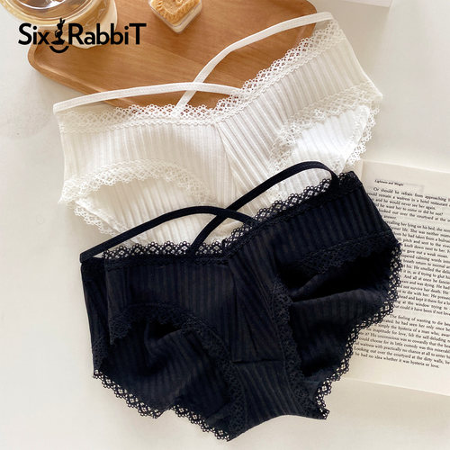 六只兔子纯棉裆性感纯欲女三角裤