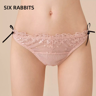 网纱火辣低腰高叉三角裤 六只兔子性感蕾丝纯欲内裤 女透气薄款