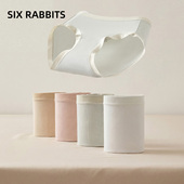 六只兔子3条装 纯色简约中腰短裤 莫代尔内裤 女纯棉底裆女士三角裤