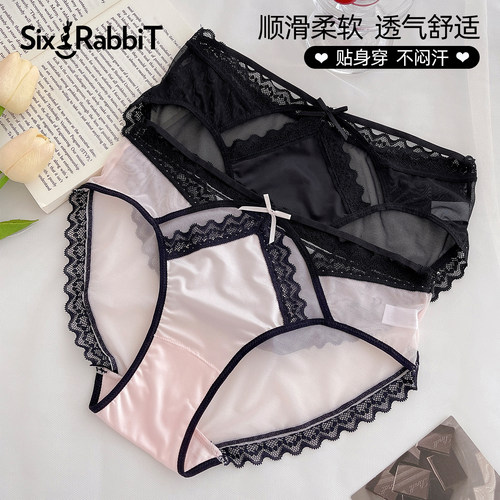 六只兔子纯棉裆性感纯欲蕾丝内裤