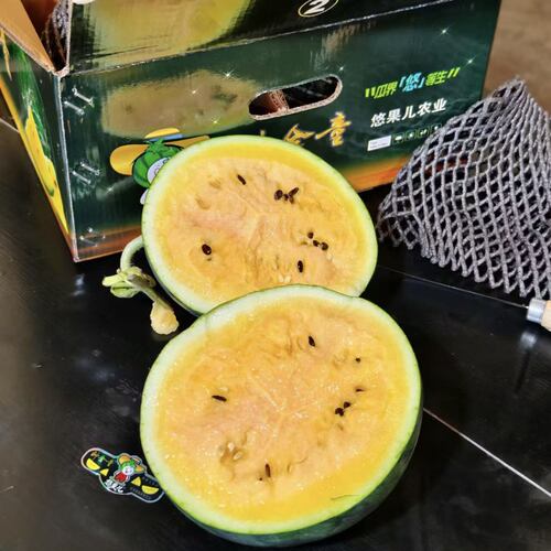 新鲜水果帅金童黄皮黄瓤黄肉小西瓜特小凤冰淇淋1箱4只包邮上海