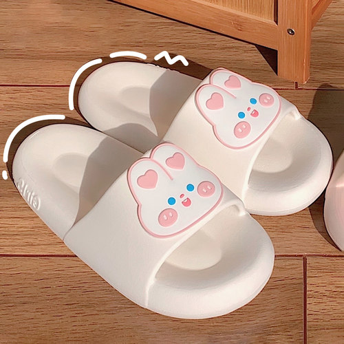 少女EVA一字型卡通兔子凉拖鞋