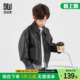 多多家男童皮衣外套2026春秋新款 儿童中大童宽松休闲夹克上衣秋装