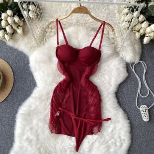 《厂家直销》抄底秒杀 2025款修身褶皱蕾丝网纱性感美裙气质吊带