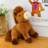 生肖马年吉祥物毛绒玩具小白马黑马马上有钱公仔玩偶年会礼物生日