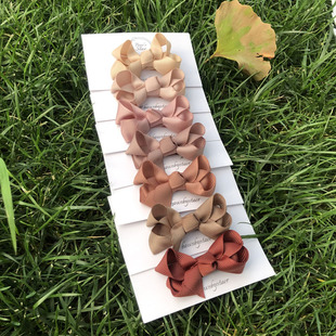 丹麦bow 小号6CM s宝宝儿童手工蝴蝶结发夹发卡刘海气质款