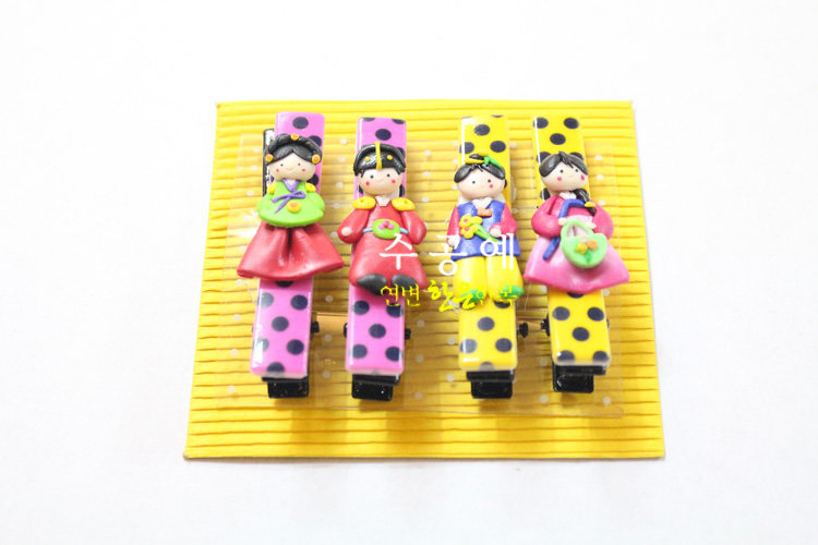 韩国工艺品/韩服娃娃彩色头卡/其它