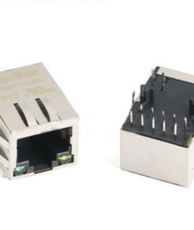 全新 HR911130C HY911130C 带灯带弹片 RJ45千兆网口 卧式滤波器