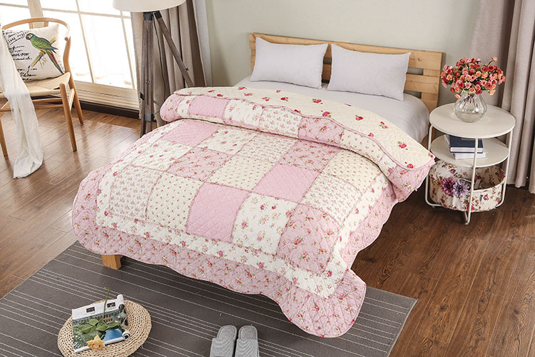 田园碎花韩式田园纯棉绗缝被床盖床罩空调被夏凉被单条被