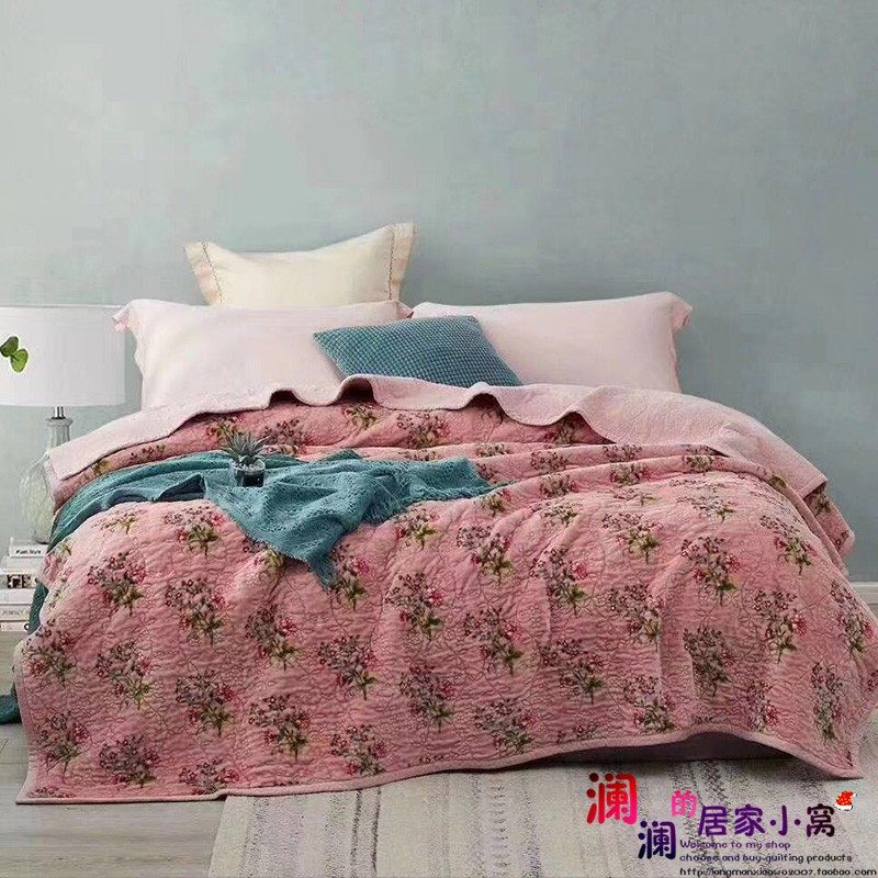 冬季毛绒床品法兰绒全棉绗缝被单件床盖加厚夹棉床单毛毯外贸原单,床上用品,床单,淘宝优惠券,粉丝福利购,淘宝优惠卷