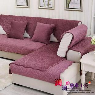 欧式田园多色毛绒防滑沙发垫坐垫皮沙发垫加厚毛绒垫沙发巾沙发盖