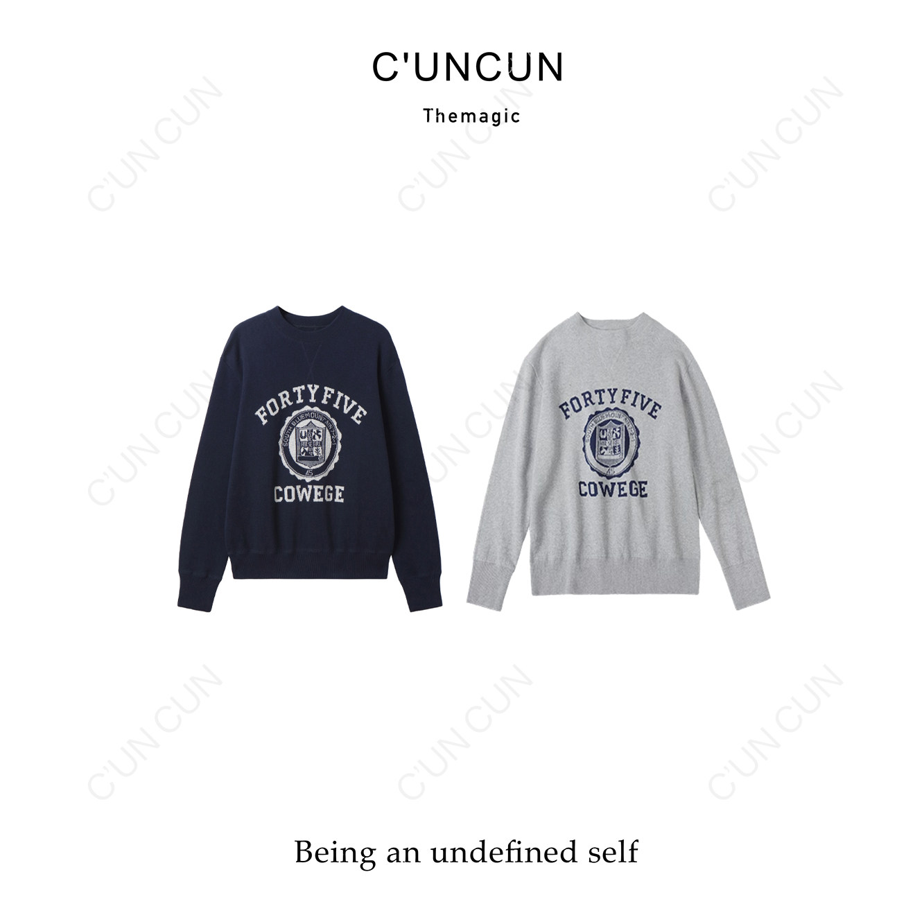 【村村CUNCUN】 2025春季新品直下摆宽松型厚款圆领套头卫衣
