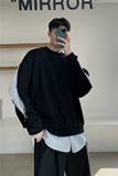 21年秋季新款个性设计小众假两件宽松休闲拉链装饰卫衣H07-P90，男装卫衣，星座1304（原C205）