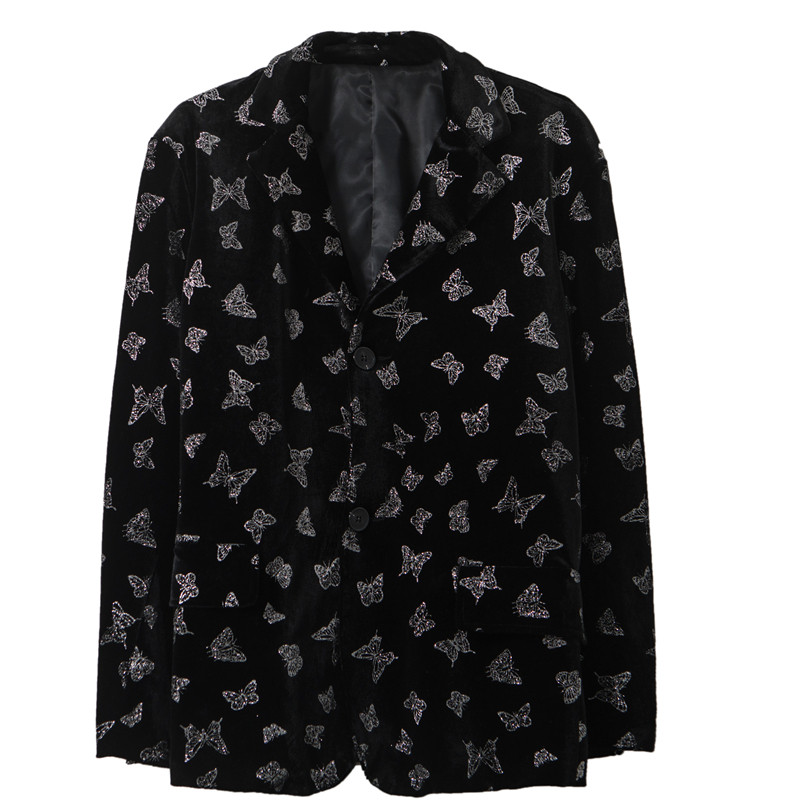 20年秋冬新款高定蝴蝶烫钻面料宽松休闲造型西服男女TF31-P135,男装西服,星座1304（原C205）