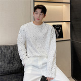 22年春夏新款个性时髦小众绣片亮片雅痞韩版宽松长袖T恤H33-P65，男装T恤，星座1304（原C205）